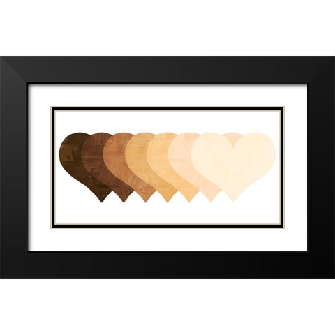 Heart Shades Black Modern Wood Framed Art Print with Double Matting by Prime, Marcus
