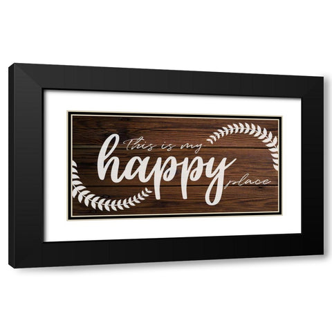 Happy Place Black Modern Wood Framed Art Print with Double Matting by Prime, Marcus