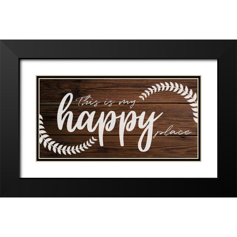 Happy Place Black Modern Wood Framed Art Print with Double Matting by Prime, Marcus