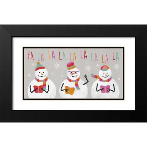 Fa La La La La La La La La Black Modern Wood Framed Art Print with Double Matting by Prime, Marcus