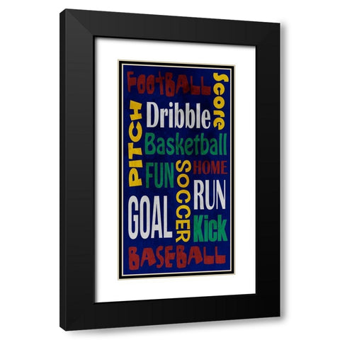 Sports Lingo 1 Black Modern Wood Framed Art Print with Double Matting by Prime, Marcus