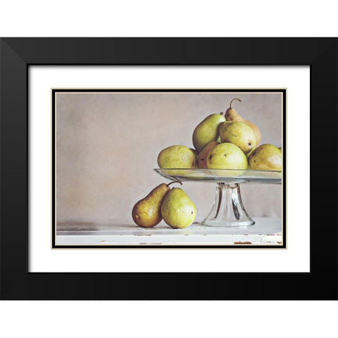 Pears Black Modern Wood Framed Art Print with Double Matting by Reed, Michele