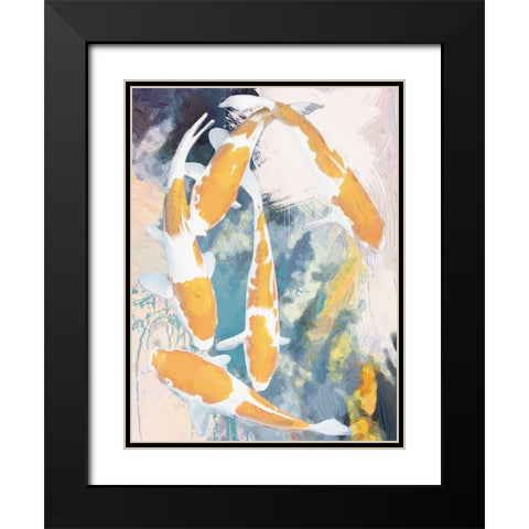 Playing Coy 2 Black Modern Wood Framed Art Print with Double Matting by Miller, Savannah