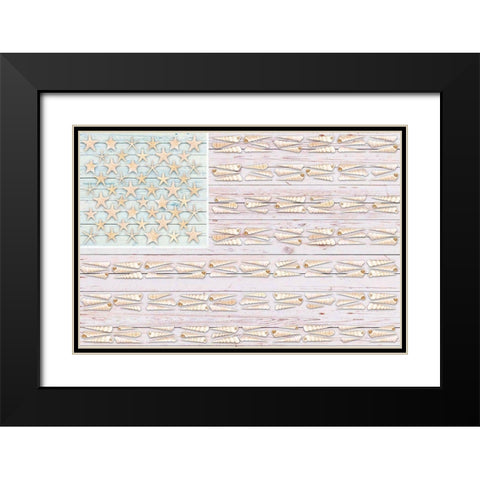 Shells 2 Black Modern Wood Framed Art Print with Double Matting by Miller, Savannah