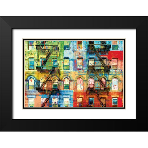 Bowery Block Black Modern Wood Framed Art Print with Double Matting by Miller, Savannah