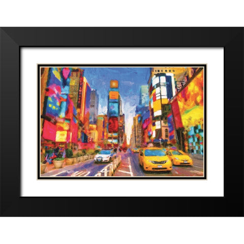 Square That Never Sleeps Black Modern Wood Framed Art Print with Double Matting by Miller, Savannah