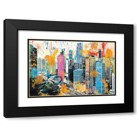 My Kinda Town Black Modern Wood Framed Art Print with Double Matting by Miller, Savannah