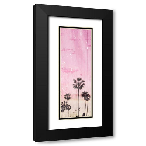 Palm Peach Group One Black Modern Wood Framed Art Print with Double Matting by Villa, Milli