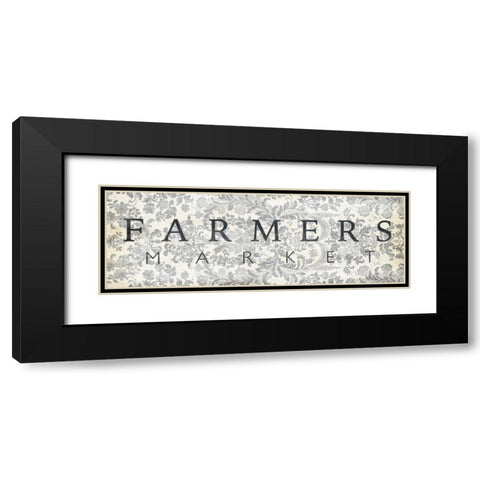 Farmers Market Black Modern Wood Framed Art Print with Double Matting by Villa, Milli