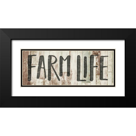 Farm Life Black Modern Wood Framed Art Print with Double Matting by Villa, Milli