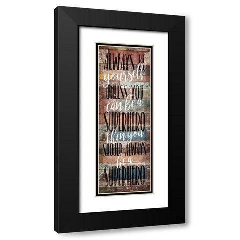 Always Be Black Modern Wood Framed Art Print with Double Matting by Villa, Mlli