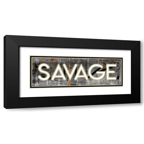 Savage Light Black Modern Wood Framed Art Print with Double Matting by Villa, Mlli
