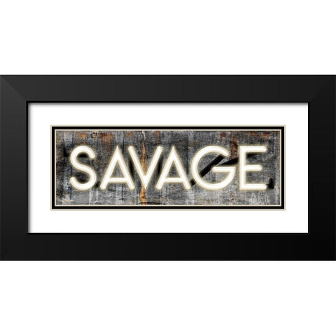 Savage Light Black Modern Wood Framed Art Print with Double Matting by Villa, Mlli