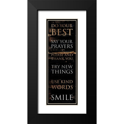 Do Your Best Black Modern Wood Framed Art Print with Double Matting by Villa, Mlli