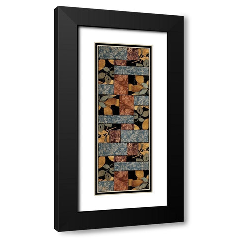 Floral Patch Black Modern Wood Framed Art Print with Double Matting by Villa, Mlli