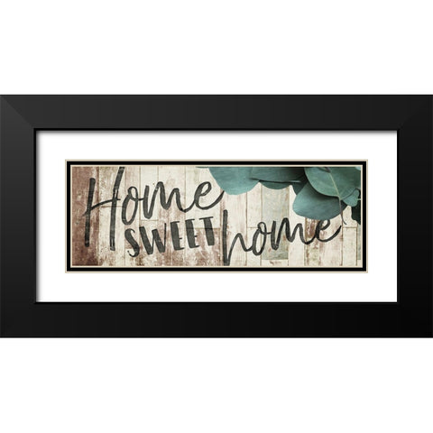 Home Sweet Home Black Modern Wood Framed Art Print with Double Matting by Villa, Mlli