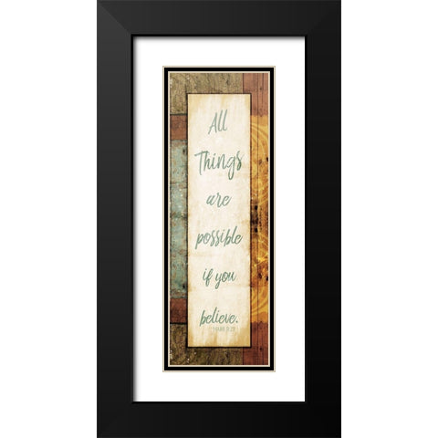 All Things Black Modern Wood Framed Art Print with Double Matting by Villa, Mlli