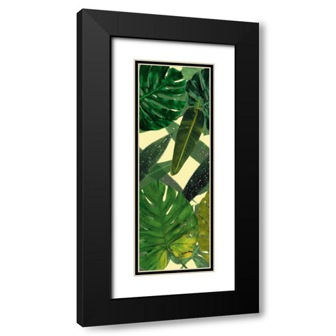 Green Palms Black Modern Wood Framed Art Print with Double Matting by Villa, Mlli
