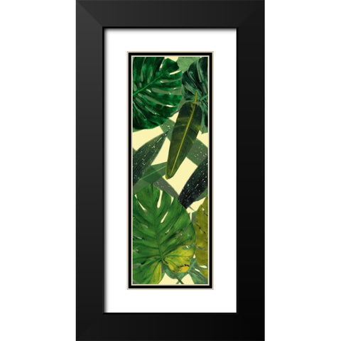Green Palms Black Modern Wood Framed Art Print with Double Matting by Villa, Mlli