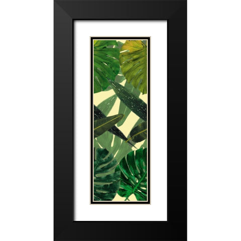Green Palms Mate Black Modern Wood Framed Art Print with Double Matting by Villa, Mlli