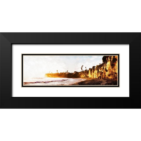 Pacific Beach Cali Black Modern Wood Framed Art Print with Double Matting by Villa, Mlli