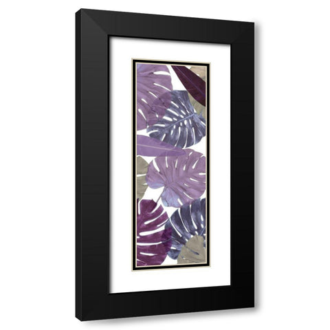 Purple Palms Black Modern Wood Framed Art Print with Double Matting by Villa, Mlli