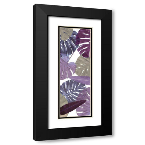 Purple Palms Mate Black Modern Wood Framed Art Print with Double Matting by Villa, Mlli