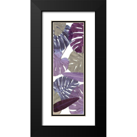 Purple Palms Mate Black Modern Wood Framed Art Print with Double Matting by Villa, Mlli