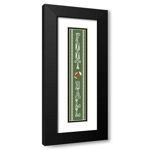 Football Banner Black Modern Wood Framed Art Print with Double Matting by Villa, Mlli