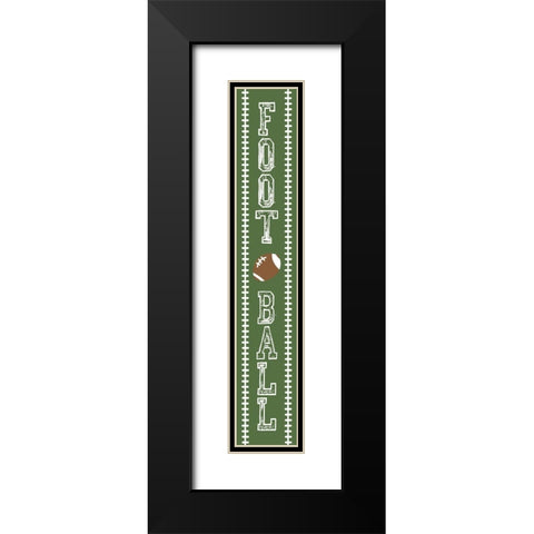 Football Banner Black Modern Wood Framed Art Print with Double Matting by Villa, Mlli