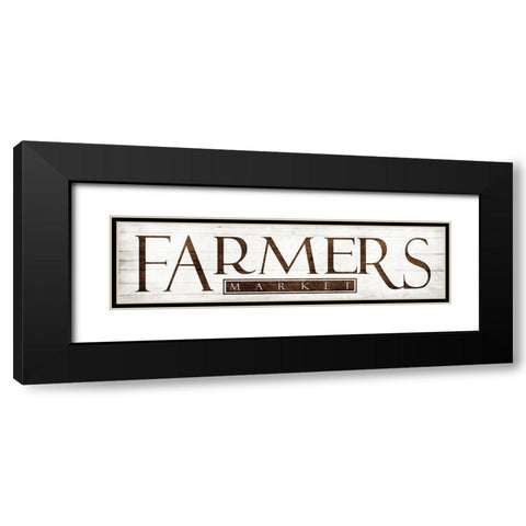 Farmers Market Black Modern Wood Framed Art Print with Double Matting by Villa, Mlli