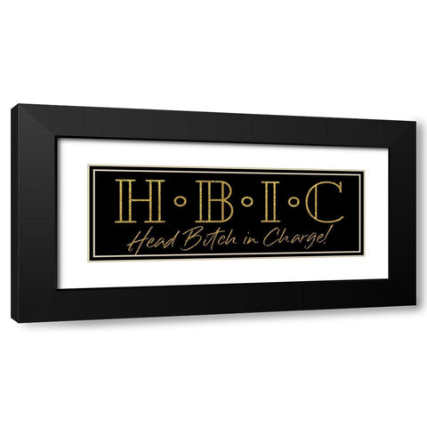 HBIC Gold Black Modern Wood Framed Art Print with Double Matting by Villa, Mlli