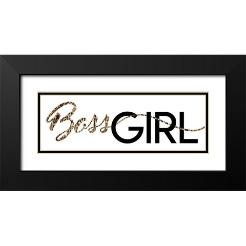 Boss Girl Flat Black Modern Wood Framed Art Print with Double Matting by Villa, Mlli