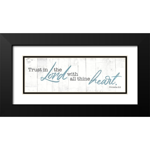 Trust In Black Modern Wood Framed Art Print with Double Matting by Villa, Mlli