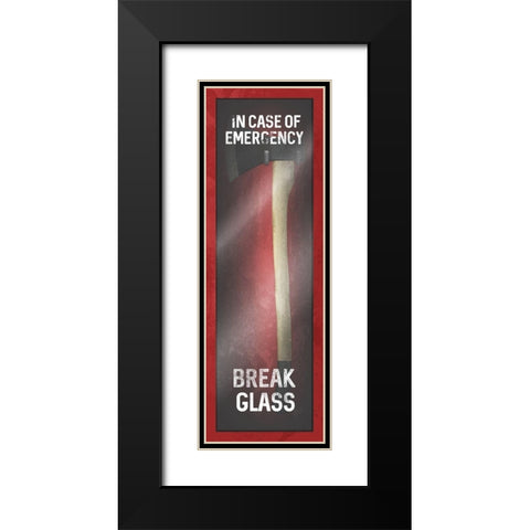 Emergency Axe Black Modern Wood Framed Art Print with Double Matting by Villa, Mlli