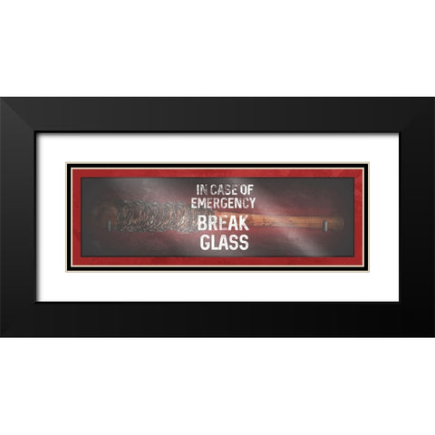 Emergency Bat Black Modern Wood Framed Art Print with Double Matting by Villa, Mlli