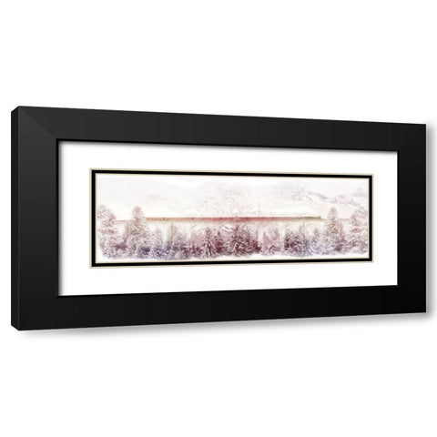 Train Time Black Modern Wood Framed Art Print with Double Matting by Villa, Milli