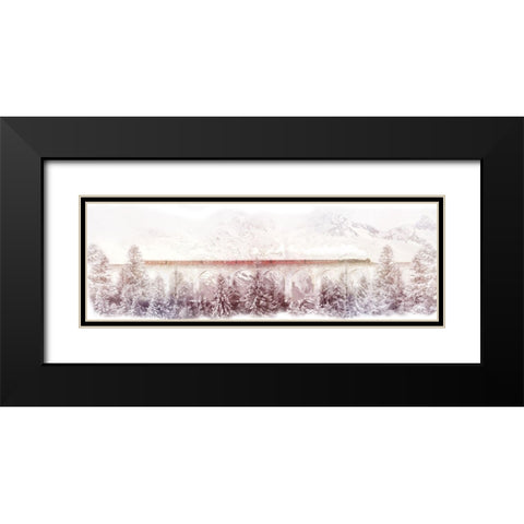 Train Time Black Modern Wood Framed Art Print with Double Matting by Villa, Milli