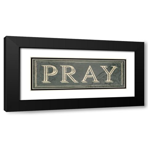 Pray Black Modern Wood Framed Art Print with Double Matting by Villa, Milli