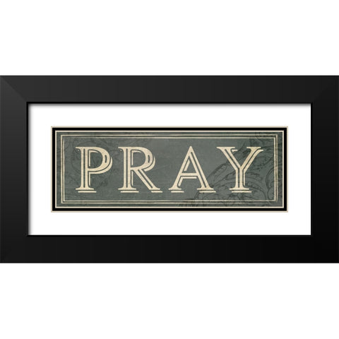 Pray Black Modern Wood Framed Art Print with Double Matting by Villa, Milli