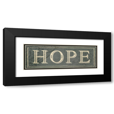 Hope Black Modern Wood Framed Art Print with Double Matting by Villa, Milli