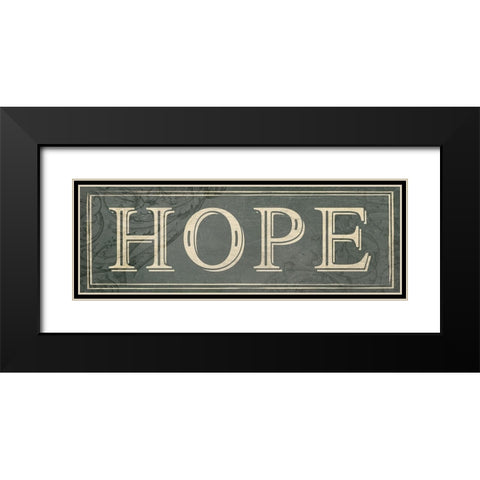 Hope Black Modern Wood Framed Art Print with Double Matting by Villa, Milli