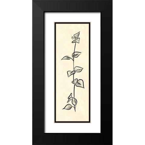 Simple Paper Flower Black Modern Wood Framed Art Print with Double Matting by Villa, Milli