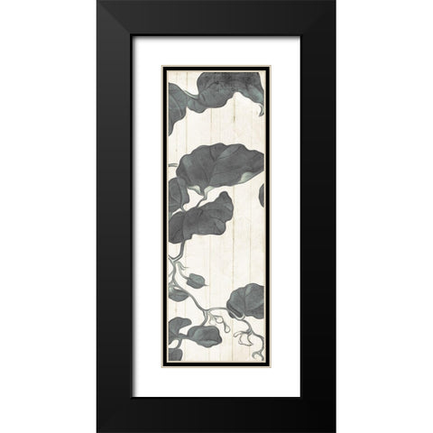 Muted Hanging Leaves 2 Black Modern Wood Framed Art Print with Double Matting by Villa, Milli