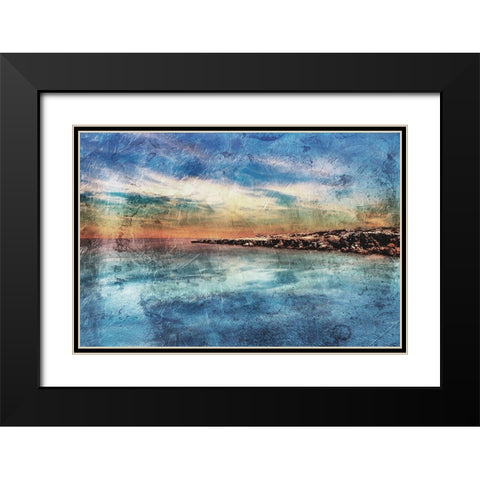 View of the Coast Black Modern Wood Framed Art Print with Double Matting by Villa, Mlli