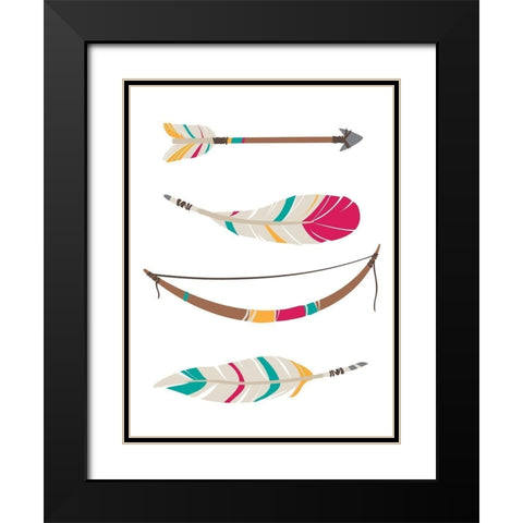 Catch It Black Modern Wood Framed Art Print with Double Matting by Villa, Mlli