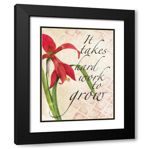 Grow Black Modern Wood Framed Art Print with Double Matting by Villa, Mlli
