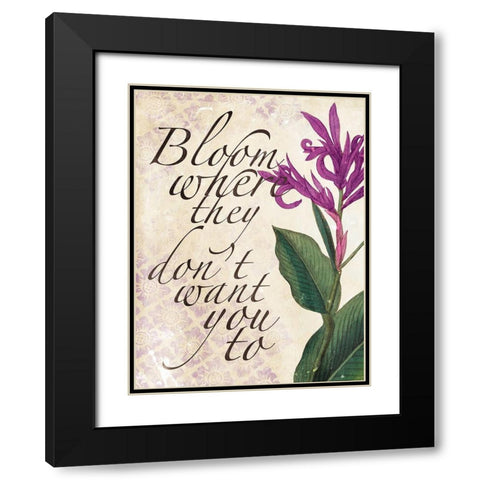Bloom Black Modern Wood Framed Art Print with Double Matting by Villa, Mlli