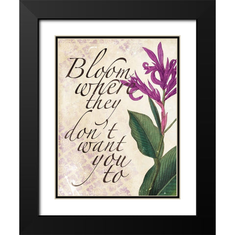 Bloom Black Modern Wood Framed Art Print with Double Matting by Villa, Mlli