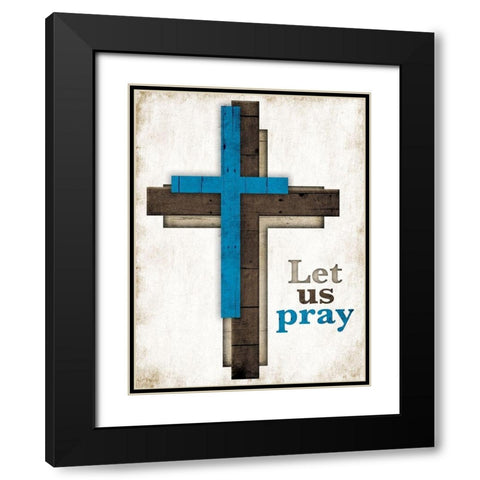 Let Us Pray Black Modern Wood Framed Art Print with Double Matting by Villa, Mlli